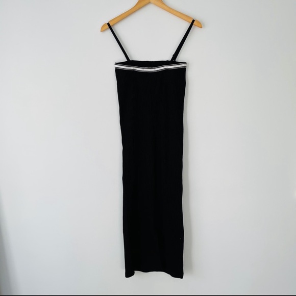American Apparel NWOT Black Ribbed Midi Tube Dress - Picture 4 of 7